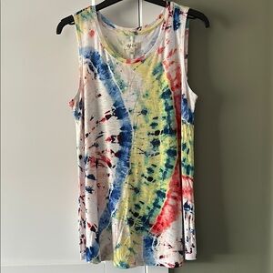Style & Co. Tie Dye Print Flowy Tank Top